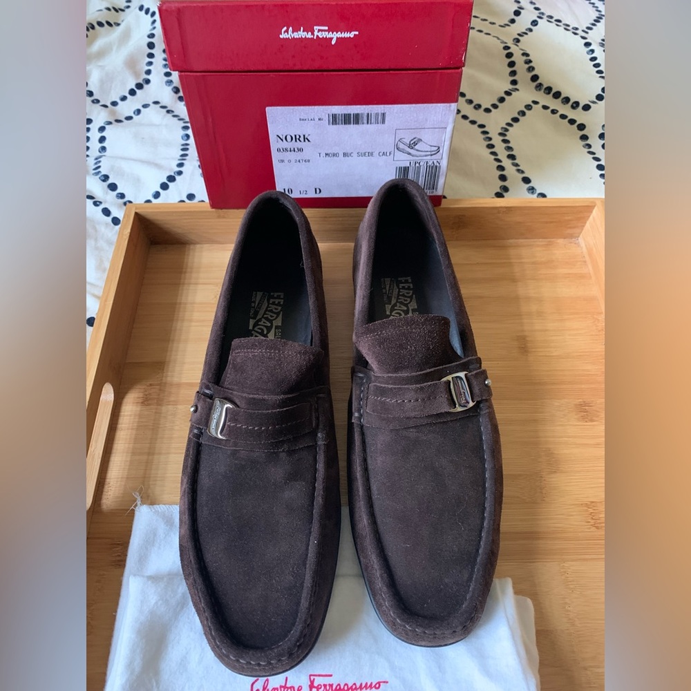 Salvatore Ferragamo shoes. Model Nork. Brown color. Size 10.5